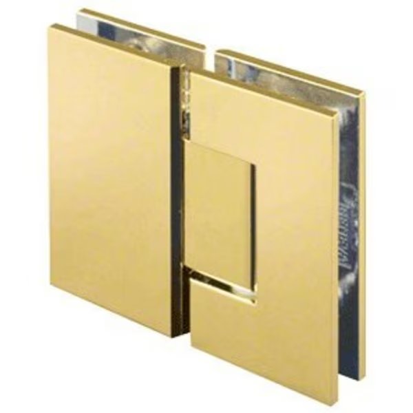 Unlacquered Brass Victoria 180 Degree Glass-to-Glass Series Hinge, Cr Laurence, Mfr#: VCT180ULBR