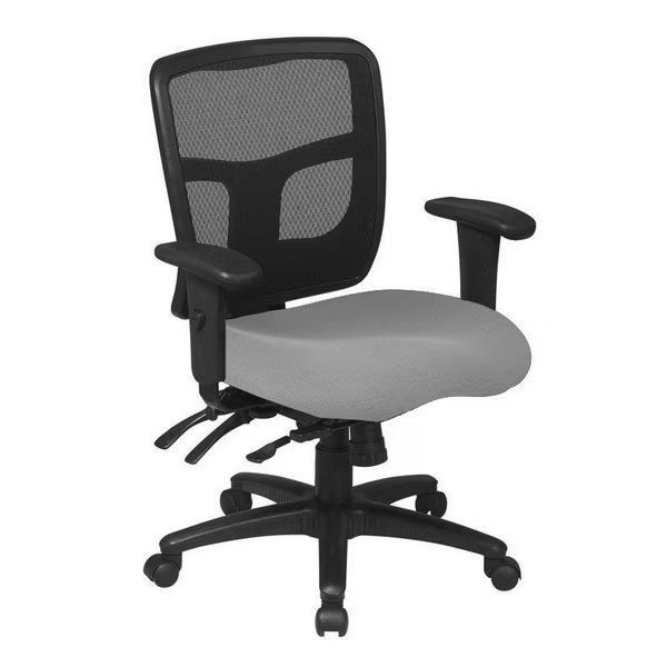 Mesh it, Zapp Series Mesh Task Chair Seat Slide, Lumbar, Adjustable Arms/Back, Gray Seat/Black Frame, We'Re It, Mfr#: MI1522-GRY
