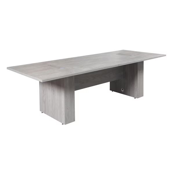 Desk it, Ultra Premium Series 10'x4' Rectangular Powered Conference Table, Wire Management, Grey Oak, We'Re It, Mfr#: UP12048-GO