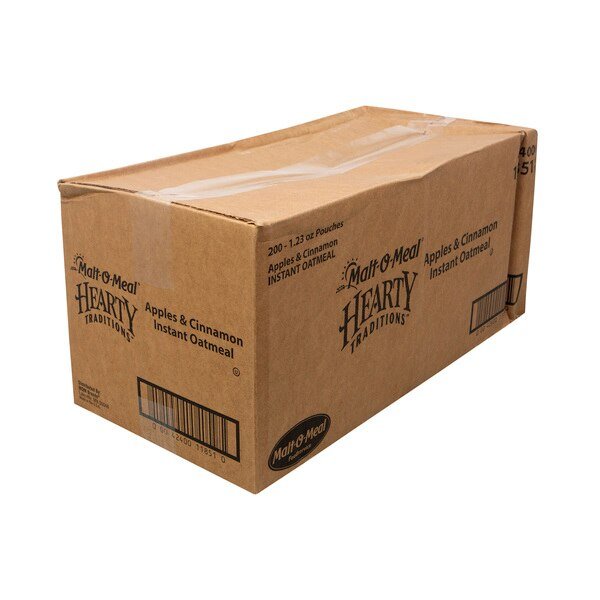 Hearty Traditons Instand Apple & Cinnamon Oatmeal 1.23 oz., PK200, Malt O Meal, Mfr#: 11851