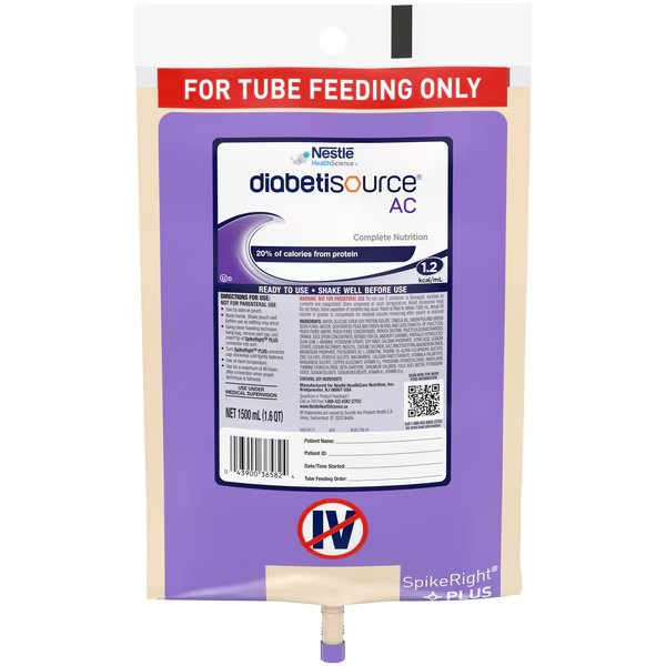 Nestle Diabetisource Ac Dietary Aid Variety Pack 50.7 fl. oz. Bag, PK4, Nestle, Mfr#: 10043900365838