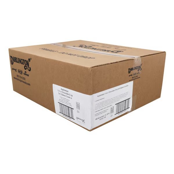 Individually Wrapped Whole Grain Chocolate Chip Cookie 1.4 oz., PK160, Appleways, Mfr#: 73300