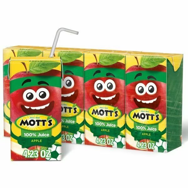 Mott's Mini 100% Apple Juice 4.23 oz. Carton, PK44, Motts, Mfr#: 10002383