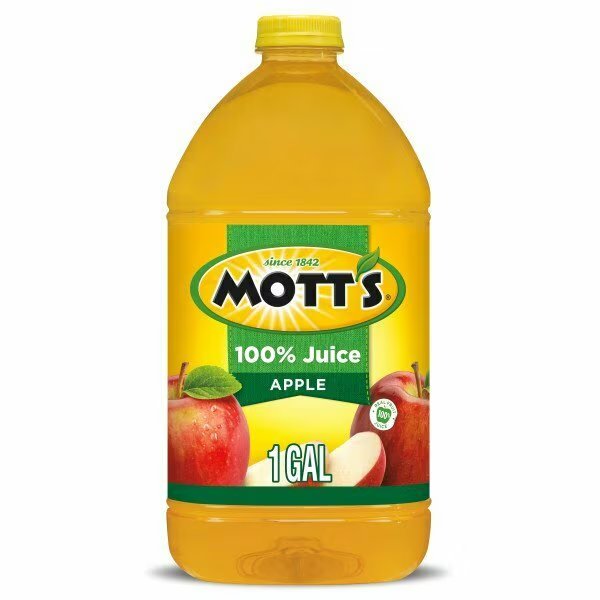 Mott's 100% Apple Juice 1 gal. Plastic Jug, PK4, Motts, Mfr#: 10002385