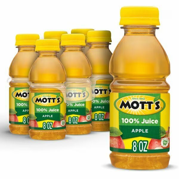 Mott's 100% Apple Juice 8 oz. Per Plastic Bottle, PK24, Motts, Mfr#: 10032031