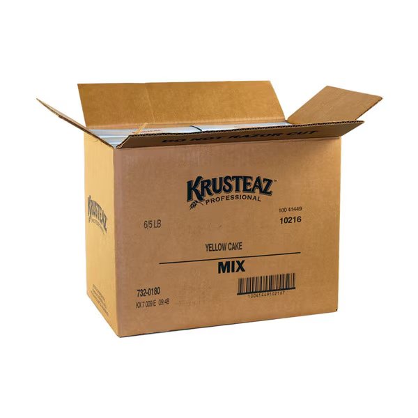 Krusteaz Professional Yellow Cake Mix 5lbs Box, PK6, Krusteaz, Mfr#: 732-0180