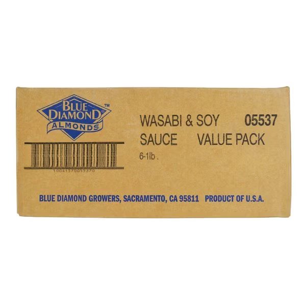 Blue Diamond Bold Wasabi & Soy Sauce 16 oz. Almonds, PK6, Blue Diamond, Mfr#: 05537