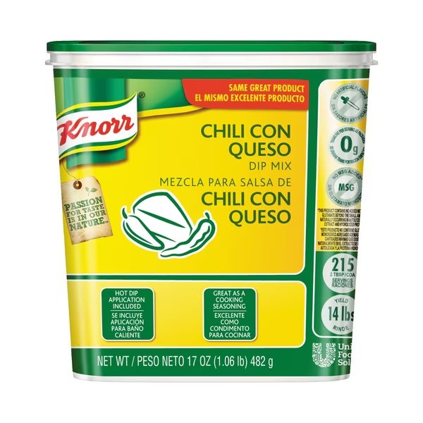 Knorr Chili Con Queso Dip Mix 1lbs Tub, PK6, Knorr, Mfr#: 84140659