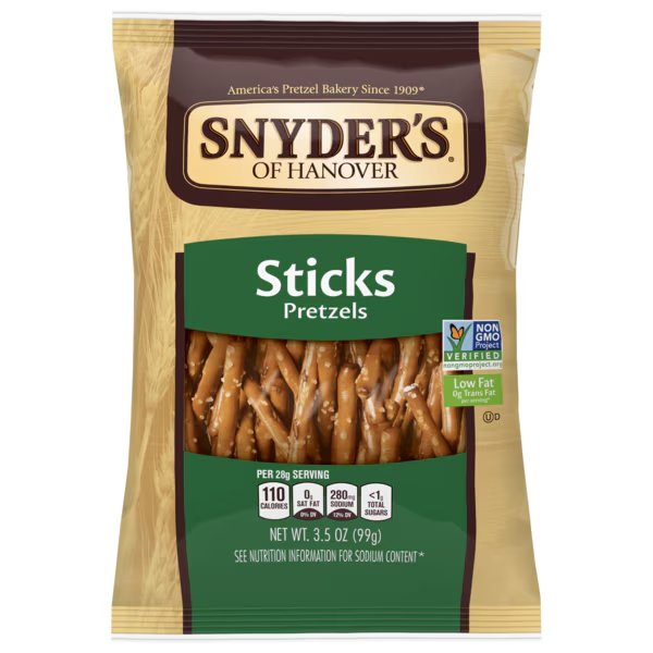 Snyder's Of Hanover Pretzel Sticks 3.5 oz. Bag, PK8, Snyders Of Hanover, Mfr#: 111818