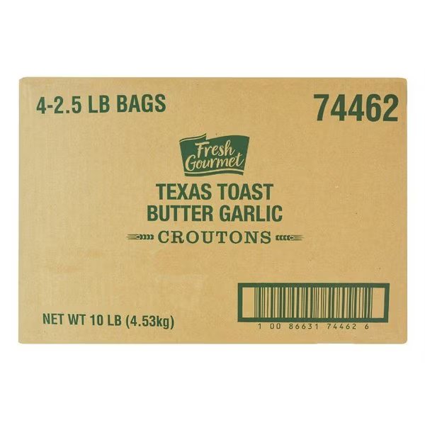 Fresh Gourmet Texas Toast Crouton 2.5lbs, PK4, Fresh Gourmet, Mfr#: 74462