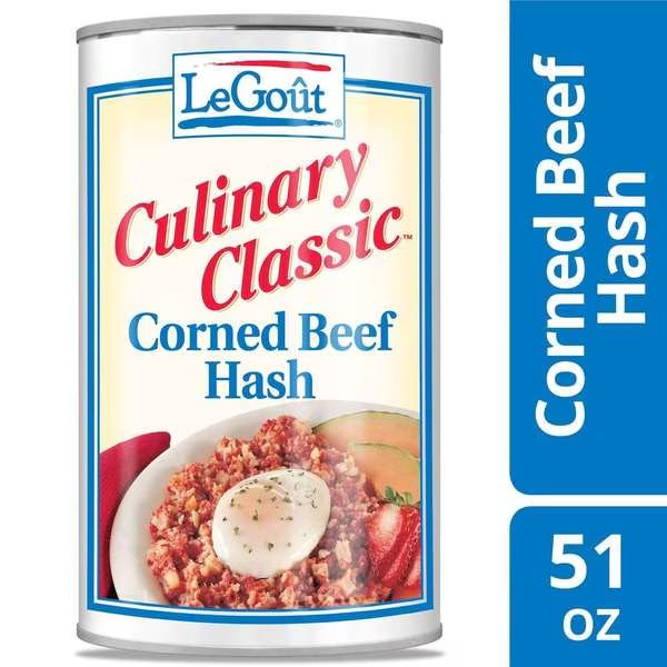 Corned Beef Hash Heat & Servecanned Entree 51 oz., PK12, Legout, Mfr#: 3750064863