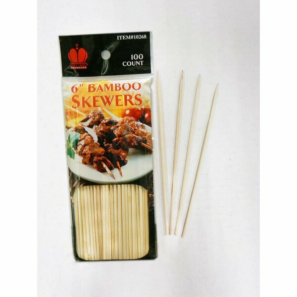 Goldmax 6" Bamboo Skewers, PK19200, Goldmax, Mfr#: 1026-1