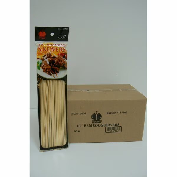 Goldmax 10" Bamboo Skewers, PK19200, Goldmax, Mfr#: 1030-1