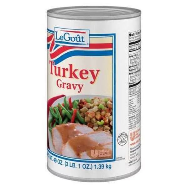 Legout Heat & Serve Turkey Gravy 49 oz. Can, PK12, Legout, Mfr#: 3750080363
