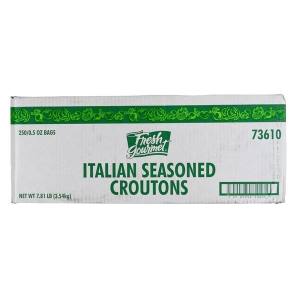Fresh Gourmet Italian Seasoned Croutons .5 oz., PK250, Fresh Gourmet, Mfr#: 73610
