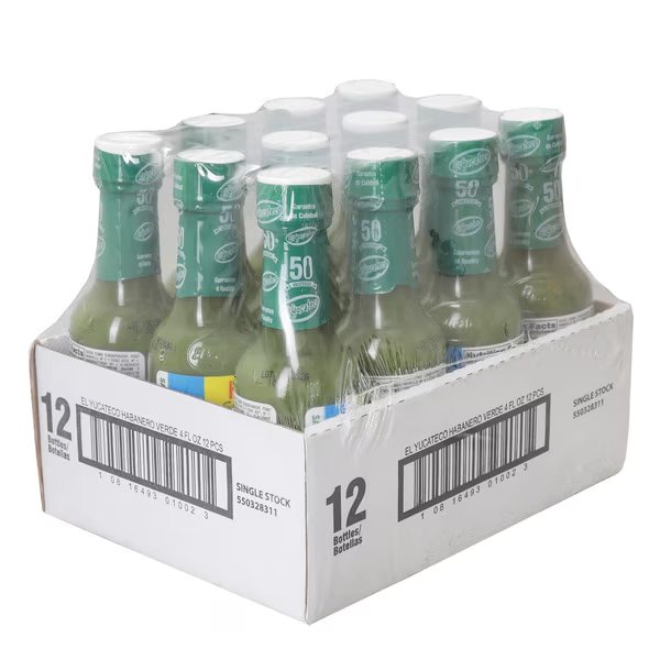 Green Haberno Hot Sauce 4 fl. oz., PK12, El Yucateco, Mfr#: 10816493010023