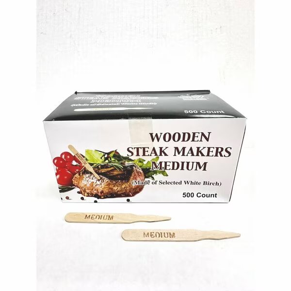 Goldmax Medium Steak Wooden Marker, PK5000, Goldmax, Mfr#: 1083-1