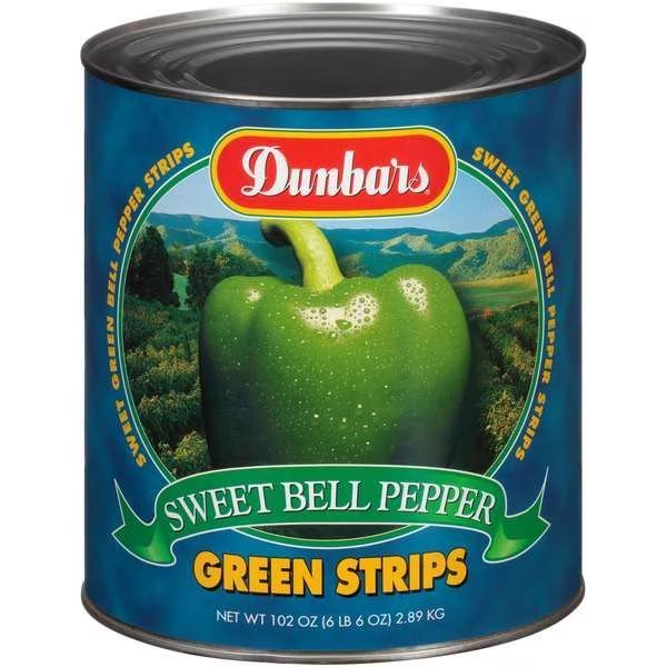 Green Pepper Strips, PK6, Dunbar, Mfr#: 02035603060001