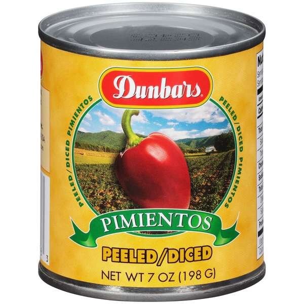 Diced Red Peeled Pimientos, PK24, Dunbar, Mfr#: 07024211240001