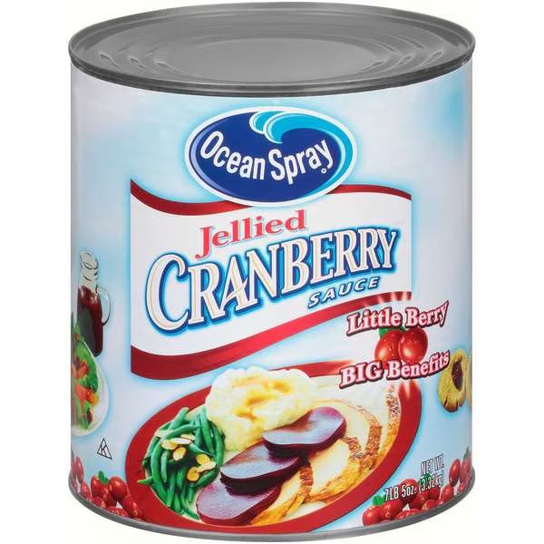 Ocean Spray Cranberry Jellied Sauce 117 oz., PK6, Ocean Spray, Mfr#: 01400