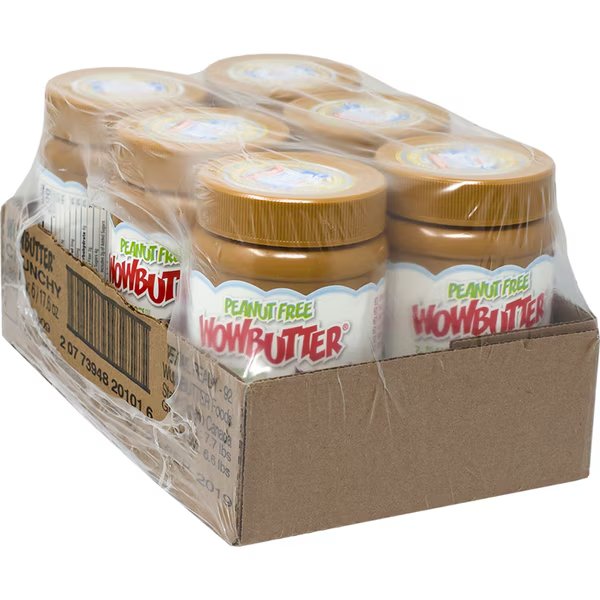 Peanut Free Spread Jars Crunchy 17.6 oz., PK6, Wowbutter, Mfr#: 20101