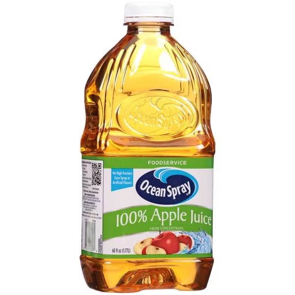 Ocean Spray 100% Apple Juice 60 fl. oz. Bottles, PK8, Ocean Spray, Mfr#: 32797