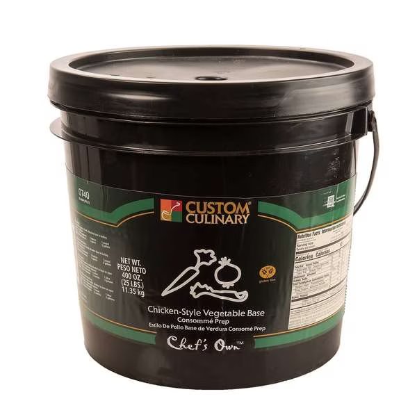 Chef's Own Chicken-Style Vegetable Consomme Vegan Base 25lbs, Chefs Own, Mfr#: 07406FCFP