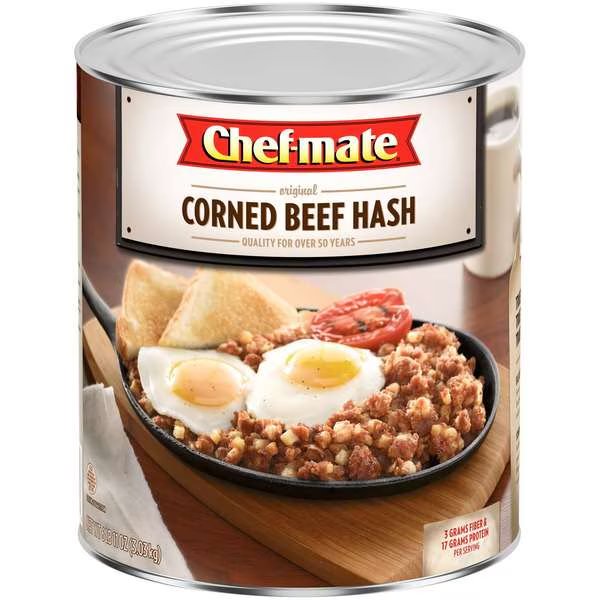 Chef-Mate Corned Beef Hash 107 oz., PK6, Chef-Mate, Mfr#: 10050000051684