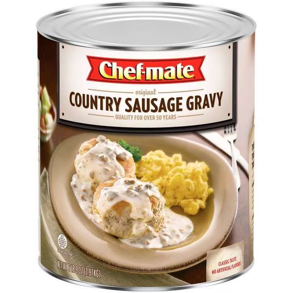 Chef-Mate Country Sausage Gravy 105 oz. Cans, PK6, Chef-Mate, Mfr#: 10050000052285