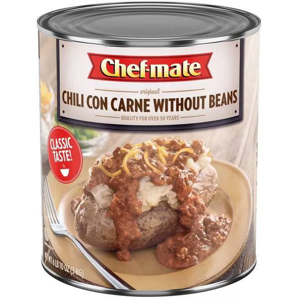 Chef-Mate Original Carne Chili Without Beans 6.614lbs Can, PK6, Chef-Mate, Mfr#: 10050000050885