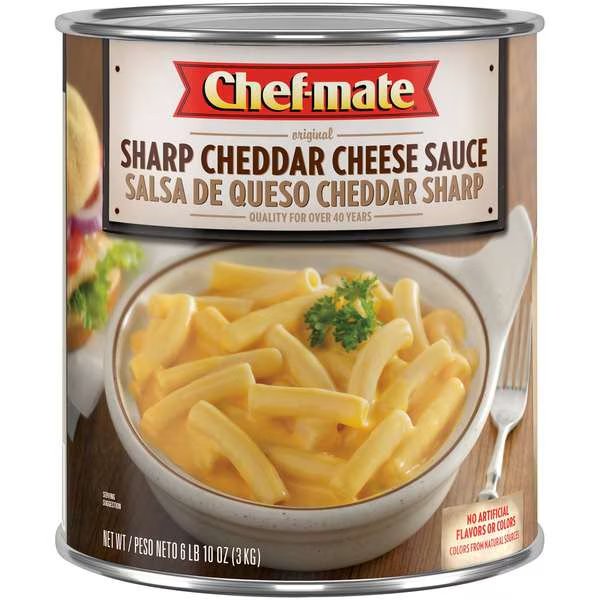 Chef-Mate Sharp Cheddar Cheese Sauce 106 oz., PK6, Chef-Mate, Mfr#: 10050000050380