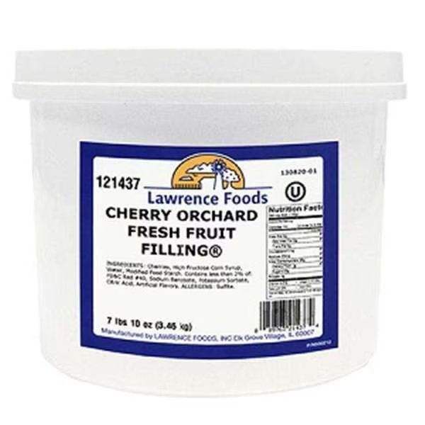 Lawrence Foods Cherry Orchard Fresh Fruit Filling 7.625lbs Tub, PK4, Lawrence Foods, Mfr#: 121437