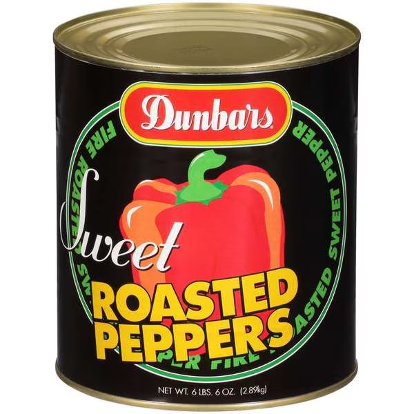 Roasted Red Bell Pepper Pieces, PK6, Dunbar, Mfr#: 01013603060001