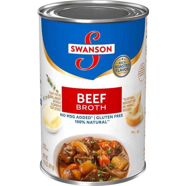 Soup Beef Broth 14.5 oz., PK24, Swanson, Mfr#: 000002421