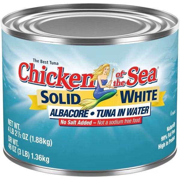 Low Sodium Solid Albacore Tuna In Water 66.5 oz., PK6, Chicken Of The Sea, Mfr#: 10048000005554
