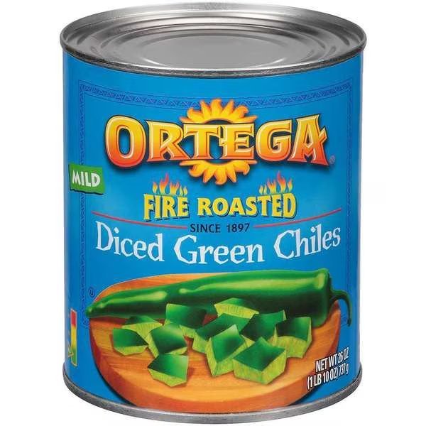 Ortega Diced Green Chiles 26 oz. Cans, PK12, Ortega, Mfr#: 701309