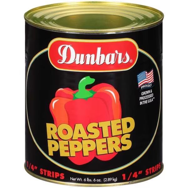 Dunbar Strip Fire Roasted Red Pepper 102 oz., PK6, Dunbar, Mfr#: 01055603060001