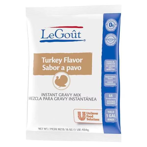 Legout Turkey Flavor Instant Gravy Mix 1lbs Bag, PK8, Legout, Mfr#: 84129599