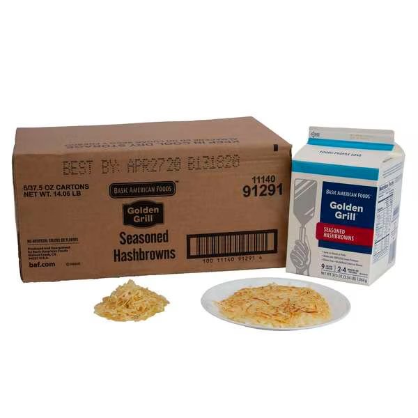Golden Grill Gluten Free Golden Grill Hashbrown Potato 37.5 oz., PK6, Baf Golden Grill, Mfr#: 91291