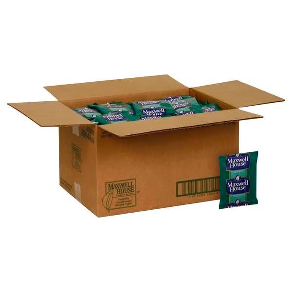 Maxwell House Decaffeinated Ground Coffee 1.25 oz., PK128, Maxwell House, Mfr#: 10043000390440