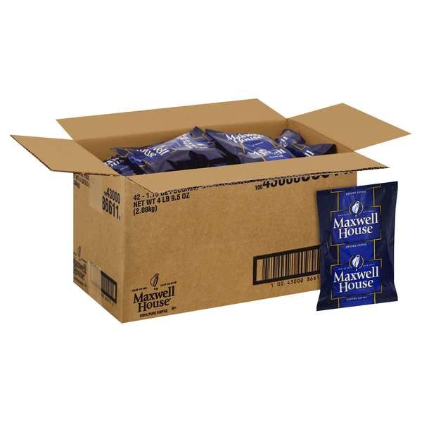 Maxwell House Coffee Ground Coffee 1.75 oz., PK42, Maxwell House, Mfr#: 10043000866112