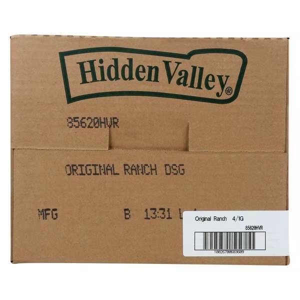 Hidden Valley Original Ranch Dressing 1 gal., PK4, Hidden Valley, Mfr#: 85620HVR