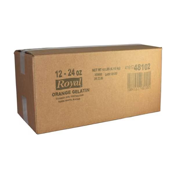 Royal Orange Gelatin Mix 24 oz., PK12, Royal, Mfr#: 48102