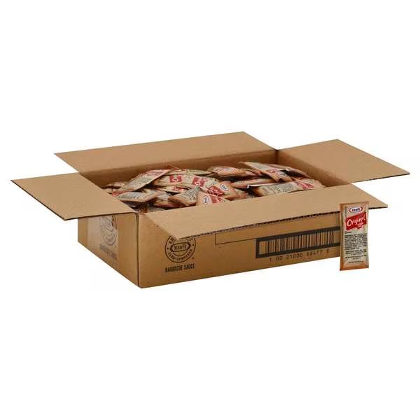 Kraft Barbecue Sauce .438 oz. Packet, PK204, Kraft, Mfr#: 10021000664778