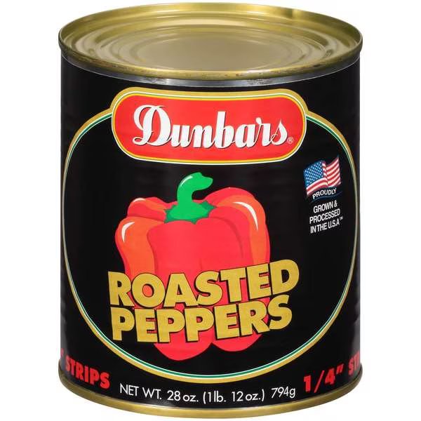 Roasted Red Bell Pepper - 1/4 Strips, PK336, Dunbar, Mfr#: 01055411120001