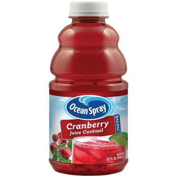 Ocean Spray Bar Pac Cranberry Juice Cocktail 32 oz., PK12, Ocean Spray, Mfr#: 25900