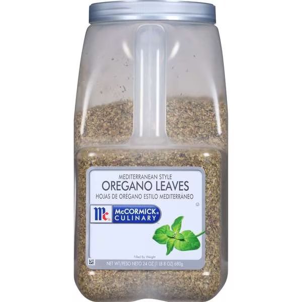 McCormick Culinary Oregano Leaves 1.5lbs Container, PK3, Mccormick, Mfr#: 932483