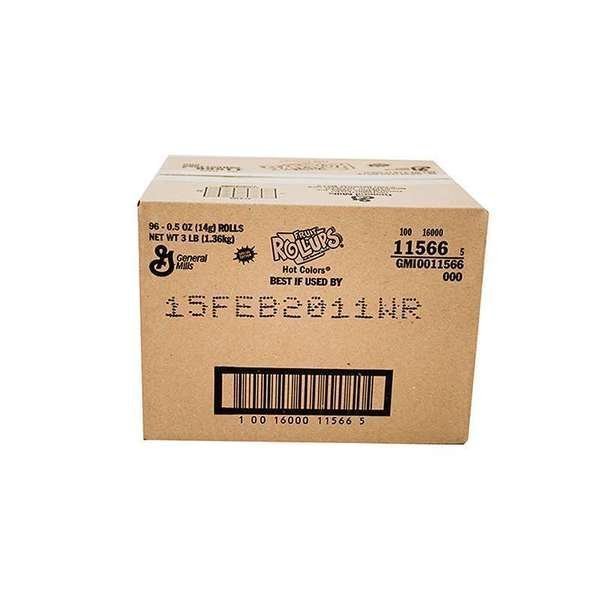 Fruit Roll-Ups Fruit Snacks Reduced Sugar Blastin' Berry, PK96, Betty Crocker, Mfr#: 16000-11566