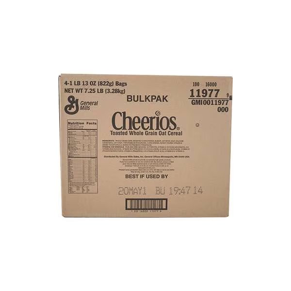 Cheerios Bulk Pak Cheerios Cereal 29 oz. Bag, PK4, Cheerios, Mfr#: 16000-11977