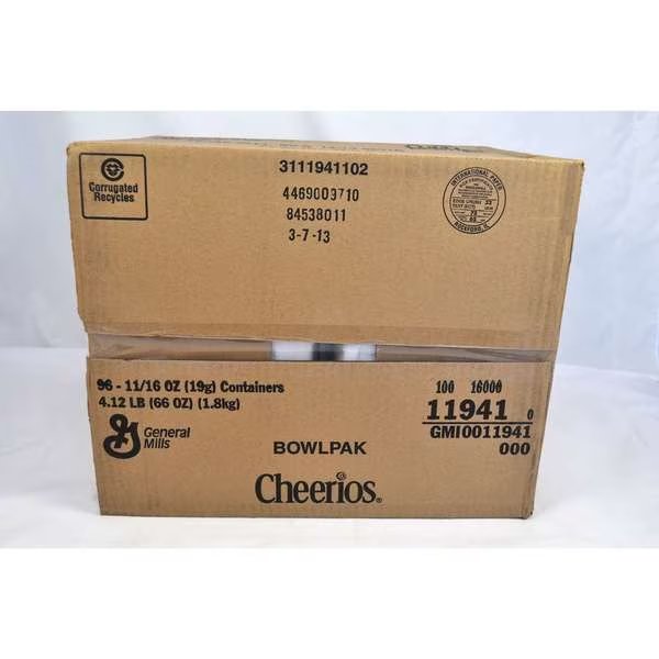 Cheerios .68 oz. Bowl, PK96, Cheerios, Mfr#: 16000-11941